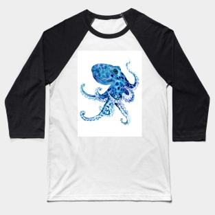 Blue Octopus Baseball T-Shirt